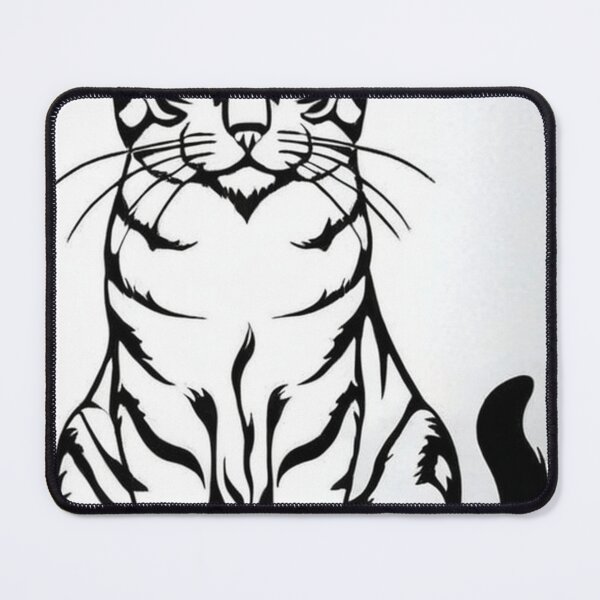Item preview, Animals - Cat with Turquoise Eyes, Graphic Elegance in Black and White designed and sold by World-Pets.