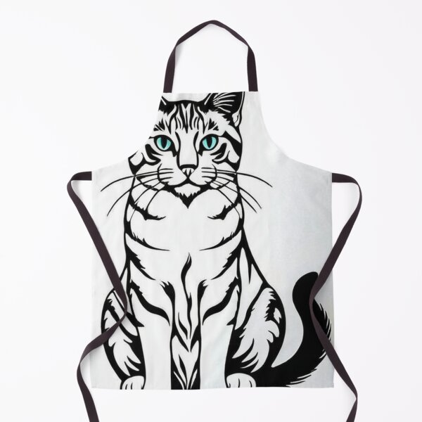 Item preview, Animals - Cat with Turquoise Eyes, Graphic Elegance in Black and White designed and sold by World-Pets.