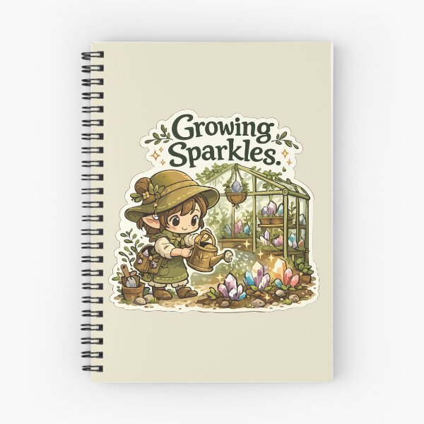 Item preview, Growing Sparkles Cute Crystal Greenhouse Sticker Rockhound Gardening Geology Gift designed and sold by SimplePoDesign.