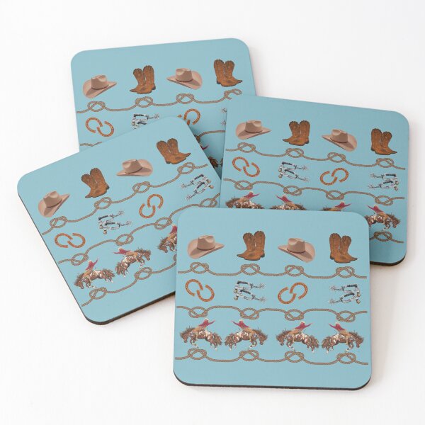 Item preview, Rodeo Cowboy Essentials Teal Blue designed and sold by Phat Dog Designs .