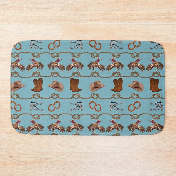 Item preview, Rodeo Cowboy Essentials Teal Blue designed and sold by Phat Dog Designs .