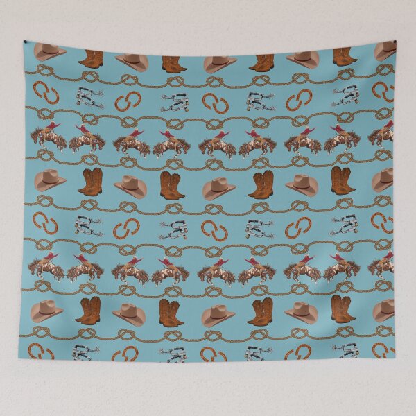 Item preview, Rodeo Cowboy Essentials Teal Blue designed and sold by Phat Dog Designs .