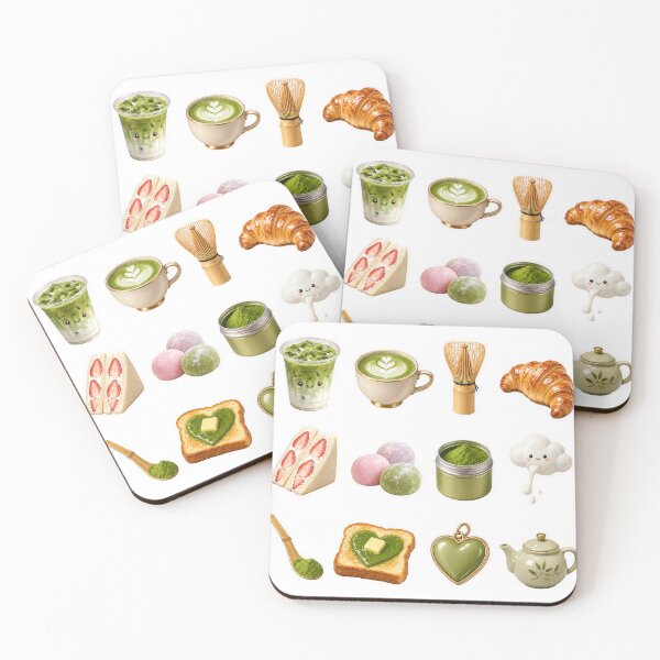 Item preview, Matcha Morning Club – Cute Café Sticker Pack designed and sold by alexrow.
