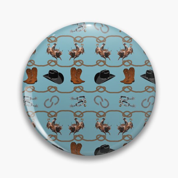 Item preview, Rodeo Cowboy Essentials Bull Rider Teal Blue designed and sold by Phat Dog Designs .