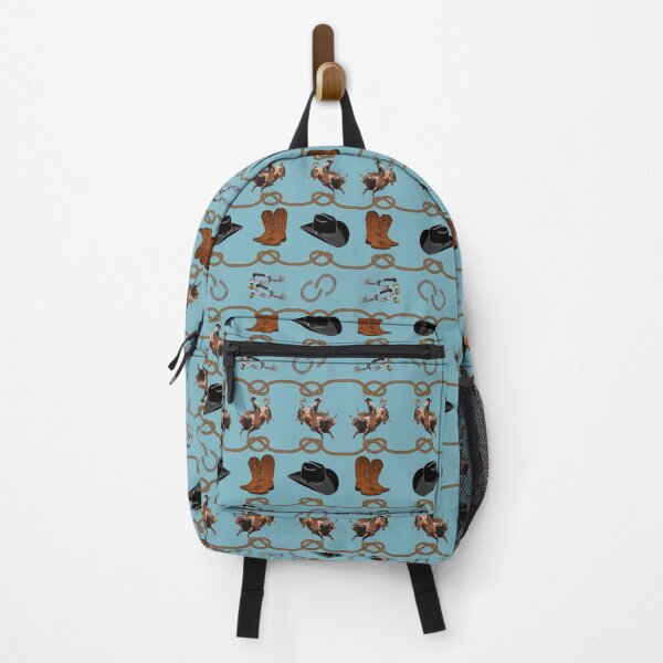 Item preview, Rodeo Cowboy Essentials Bull Rider Teal Blue designed and sold by Phat Dog Designs .