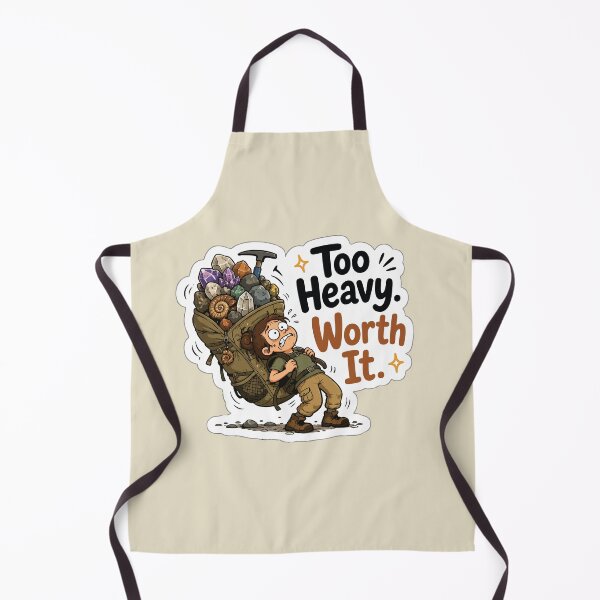 Item preview, Too Heavy Worth It Funny Rockhound Sticker Geology Crystal Collector Hiking Gift designed and sold by SimplePoDesign.