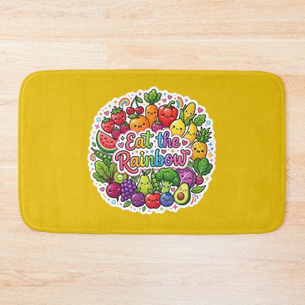 Item preview, Eat the Rainbow Kawaii Fruits & Vegetables Sticker | Cute Healthy Food Cartoon | Vegan Rainbow Design designed and sold by Bhaskar Digital Art.