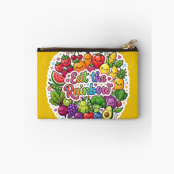 Item preview, Eat the Rainbow Kawaii Fruits & Vegetables Sticker | Cute Healthy Food Cartoon | Vegan Rainbow Design designed and sold by Bhaskar Digital Art.