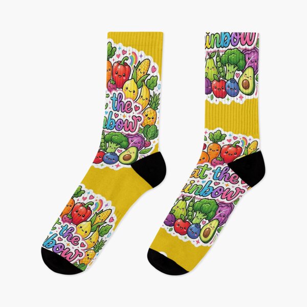 Item preview, Eat the Rainbow Kawaii Fruits & Vegetables Sticker | Cute Healthy Food Cartoon | Vegan Rainbow Design designed and sold by Bhaskar Digital Art.