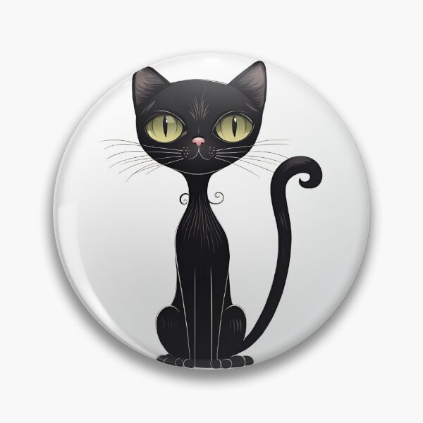 Item preview, Cute Black Cat Minimalist Illustration designed and sold by سله أرت.