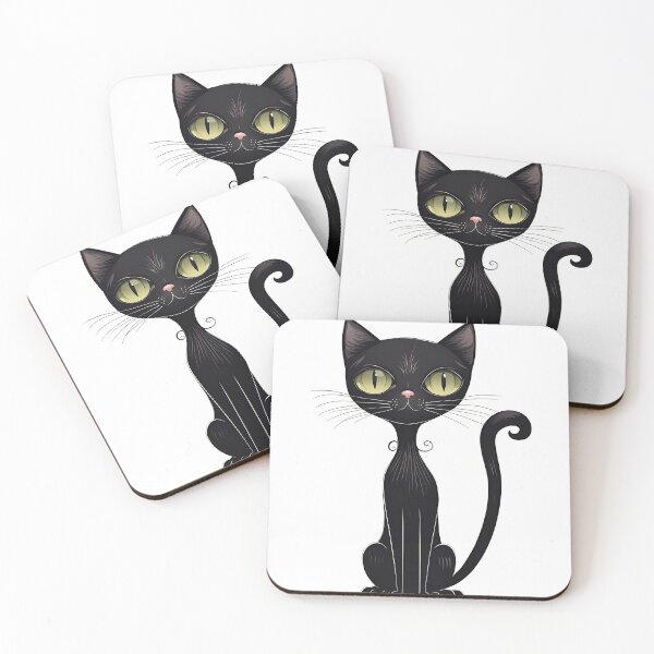 Item preview, Cute Black Cat Minimalist Illustration designed and sold by سله أرت.