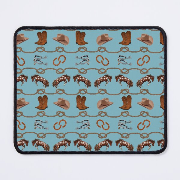 Item preview, Country Western Wild Horse Roundup Teal Blue  designed and sold by Phat Dog Designs .