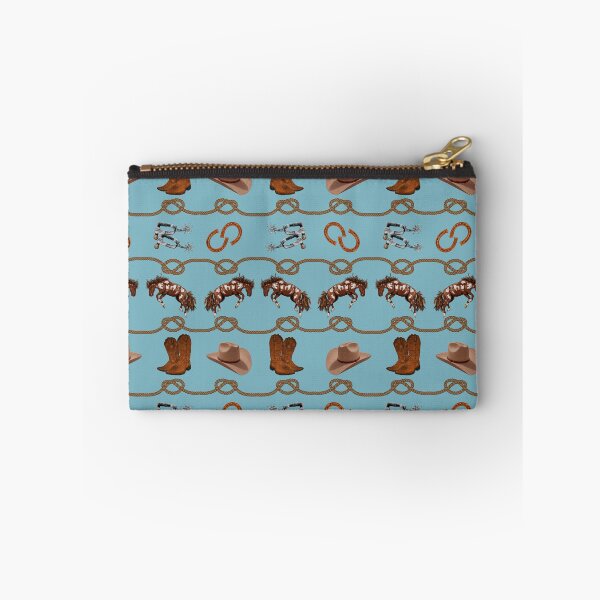 Item preview, Country Western Wild Horse Roundup Teal Blue  designed and sold by Phat Dog Designs .