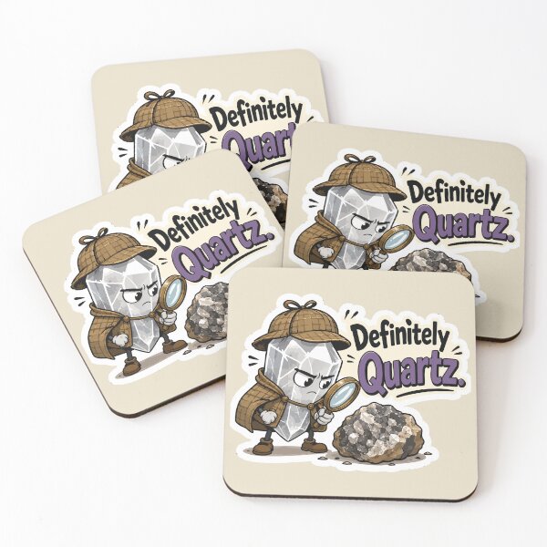 Item preview, Definitely Quartz Funny Rockhound Sticker Crystal Geology Mineral Collector Gift designed and sold by SimplePoDesign.
