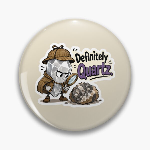 Item preview, Definitely Quartz Funny Rockhound Sticker Crystal Geology Mineral Collector Gift designed and sold by SimplePoDesign.