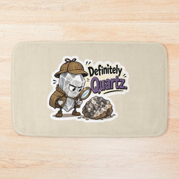 Item preview, Definitely Quartz Funny Rockhound Sticker Crystal Geology Mineral Collector Gift designed and sold by SimplePoDesign.