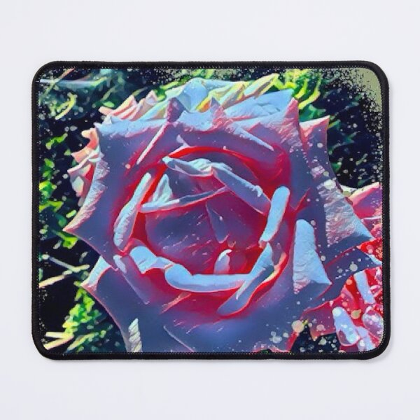 Item preview, Electric Neon Blue Rose Digital Painting Art designed and sold by BalkanBloomArt.