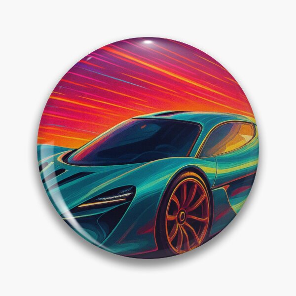 Item preview, Cyan Hypercar Overdrive - Abstract Neon Speed Art designed and sold by Nexus Space.