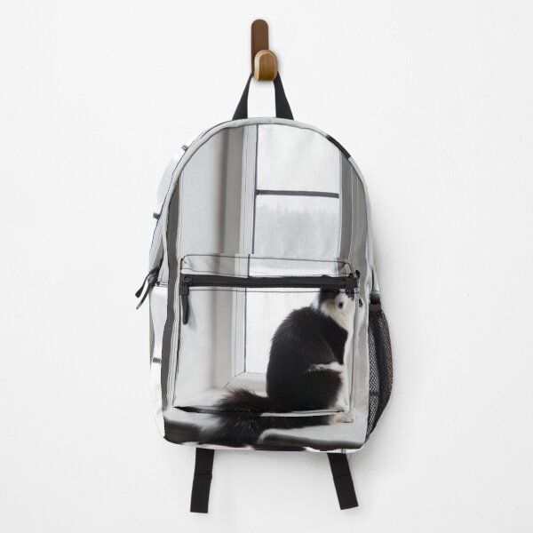 Item preview, Animals - Contemplative Black and White Cat, Serenity at the Window designed and sold by World-Pets.
