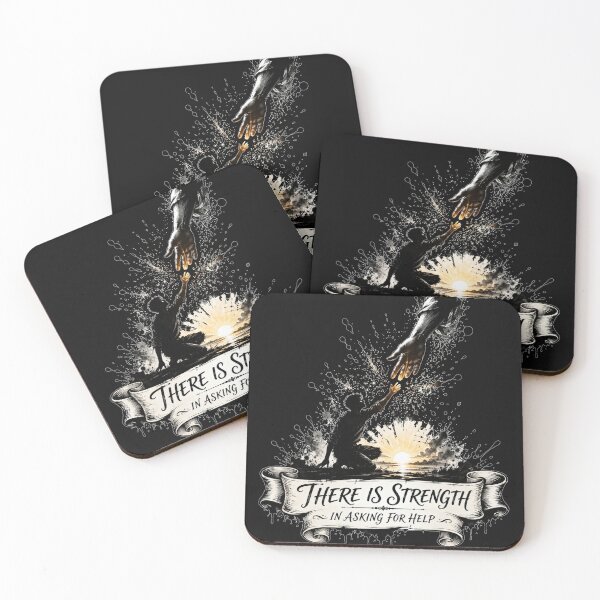 Item preview, There Is Strength In Asking For Help Reaching Hand Ink Splatter Art Gift for Anyone designed and sold by Nightarel.