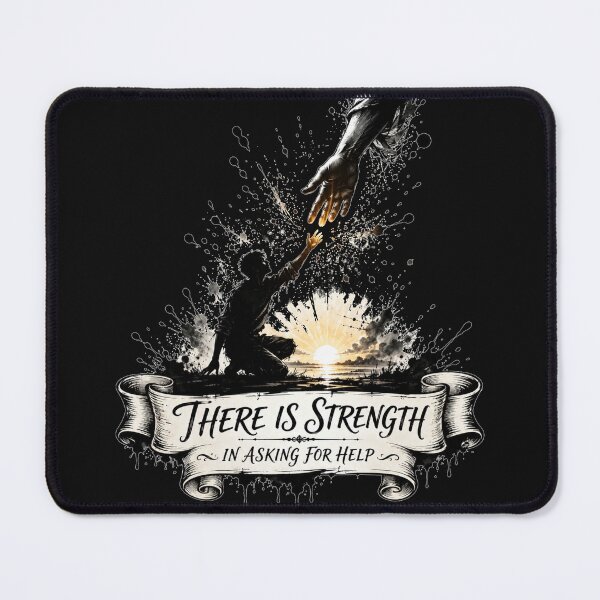Item preview, There Is Strength In Asking For Help Reaching Hand Ink Splatter Art Gift for Anyone designed and sold by Nightarel.