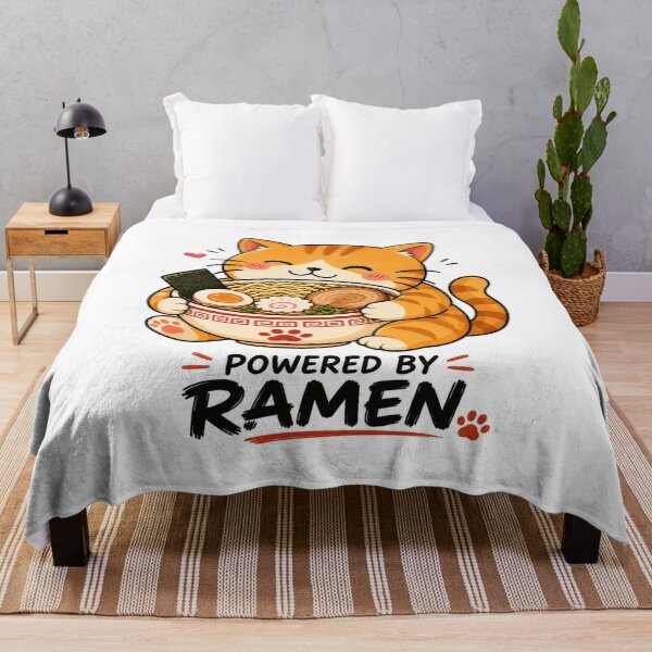 Item preview, Cute Cat Eating Ramen Funny Kawaii Japanese Noodles designed and sold by AMICO77.