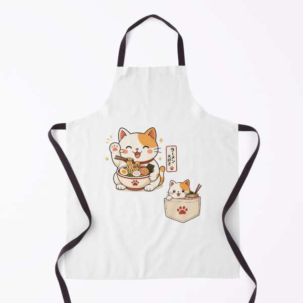Item preview, Cute Cat Eating Ramen Funny Kawaii Japanese Noodles designed and sold by AMICO77.