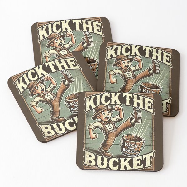 Item preview, Funny Idioms, Kick the Bucket, Vintage Sayings  designed and sold by CulturalCurios.