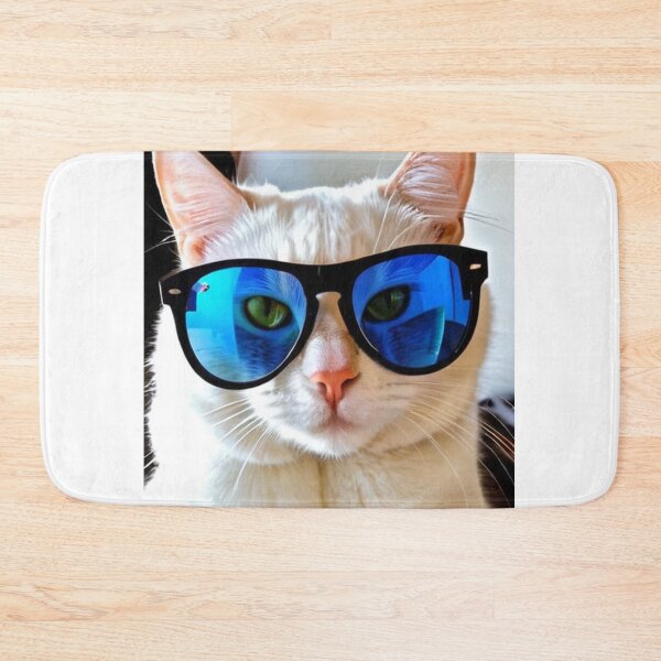 Item preview, Animals - Cool White Cat, Relaxed Attitude and Mirror Sunglasses designed and sold by World-Pets.