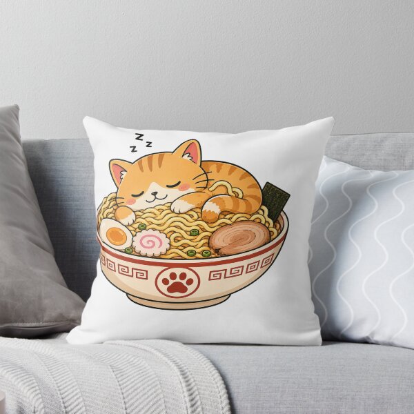 Item preview, Cute Cat Eating Ramen Funny Kawaii Japanese Noodles designed and sold by AMICO77.