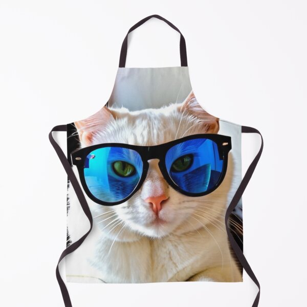 Item preview, Animals - Cool White Cat, Relaxed Attitude and Mirror Sunglasses designed and sold by World-Pets.