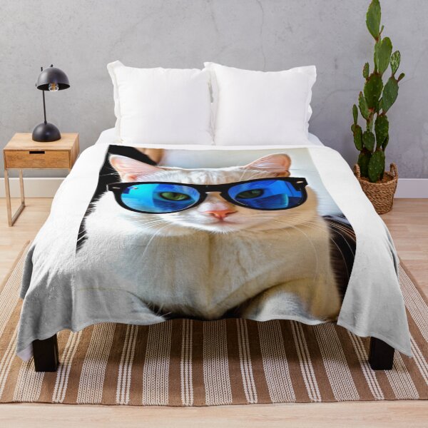 Item preview, Animals - Cool White Cat, Relaxed Attitude and Mirror Sunglasses designed and sold by World-Pets.