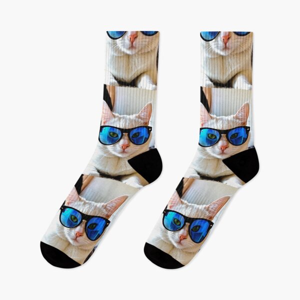 Item preview, Animals - Cool White Cat, Relaxed Attitude and Mirror Sunglasses designed and sold by World-Pets.