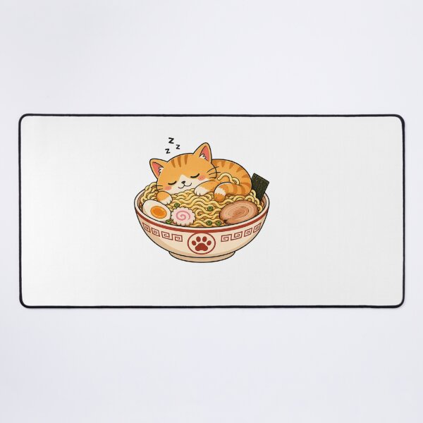 Item preview, Cute Cat Eating Ramen Funny Kawaii Japanese Noodles designed and sold by AMICO77.