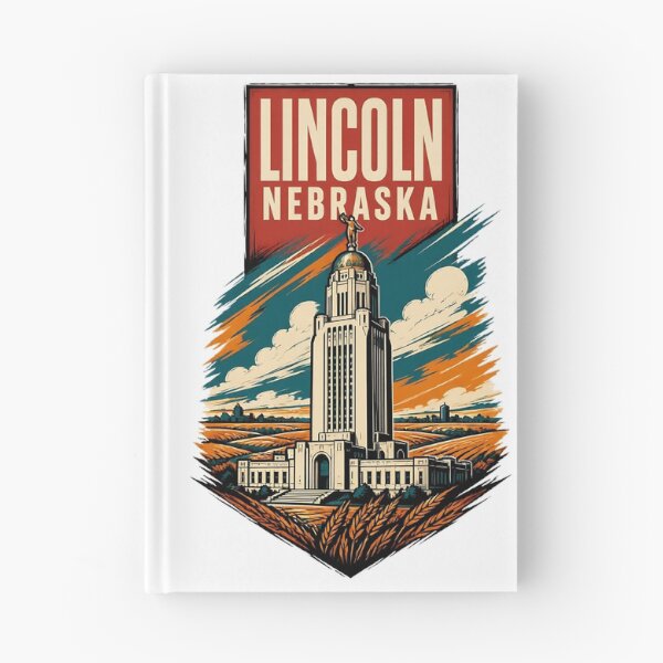 Item preview, Lincoln, Nebraska USA Vintage Travel Tourism Art designed and sold by TravelersGems.