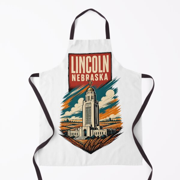 Item preview, Lincoln, Nebraska USA Vintage Travel Tourism Art designed and sold by TravelersGems.