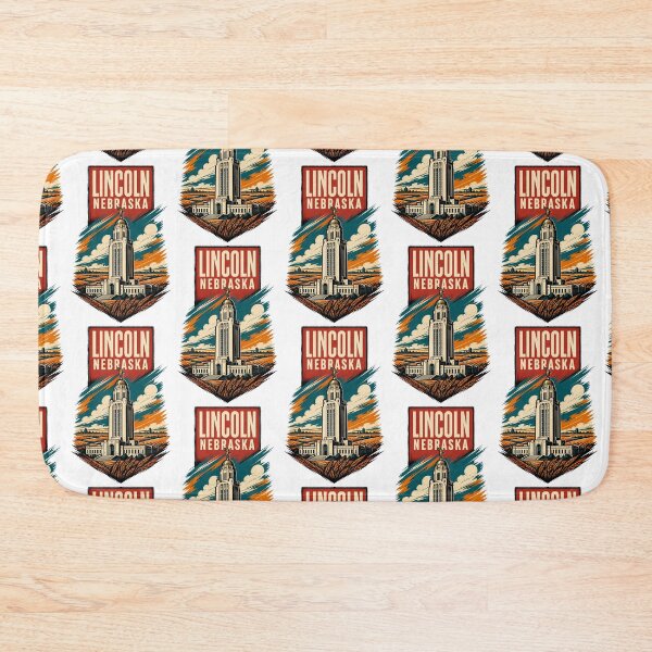 Item preview, Lincoln, Nebraska USA Vintage Travel Tourism Art designed and sold by TravelersGems.