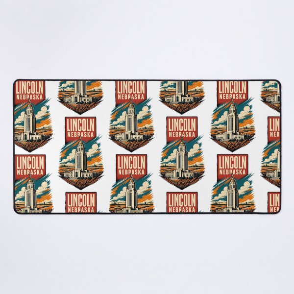 Item preview, Lincoln, Nebraska USA Vintage Travel Tourism Art designed and sold by TravelersGems.