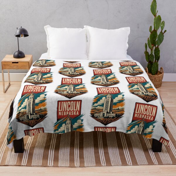 Item preview, Lincoln, Nebraska USA Vintage Travel Tourism Art designed and sold by TravelersGems.