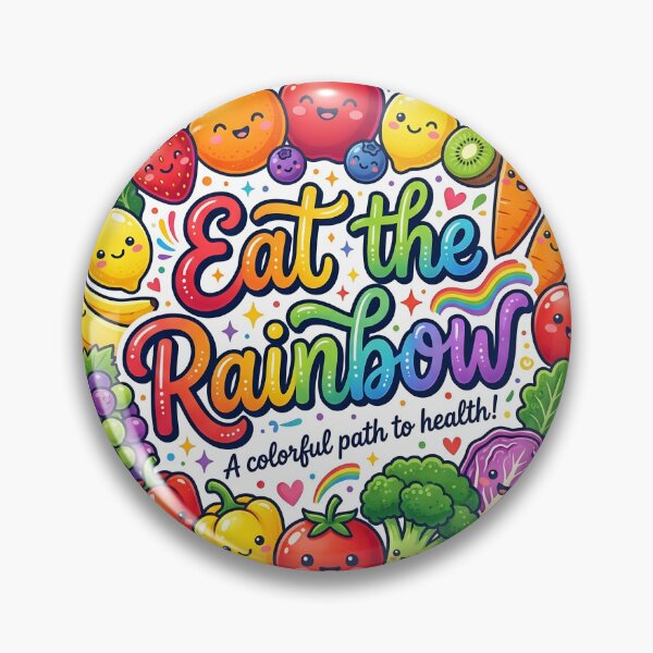 Item preview, Eat the Rainbow – A Colorful Path to Health | Cute Kawaii Fruits & Vegetables Sticker | Healthy Food Rainbow Design designed and sold by Bhaskar Digital Art.