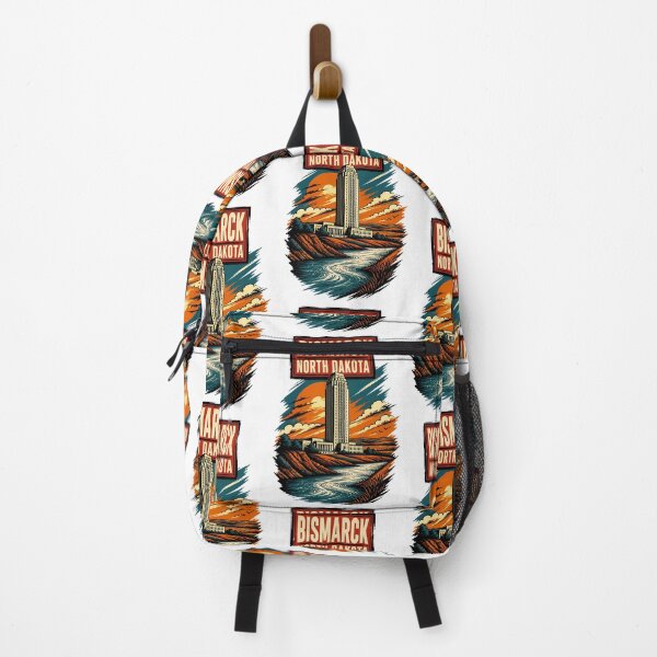 Item preview, Bismarck, North Dakota USA Vintage Travel Tourism Art designed and sold by TravelersGems.