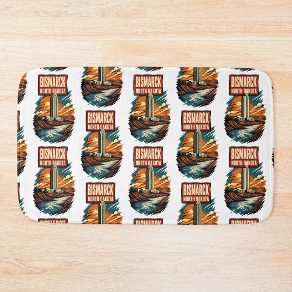 Item preview, Bismarck, North Dakota USA Vintage Travel Tourism Art designed and sold by TravelersGems.