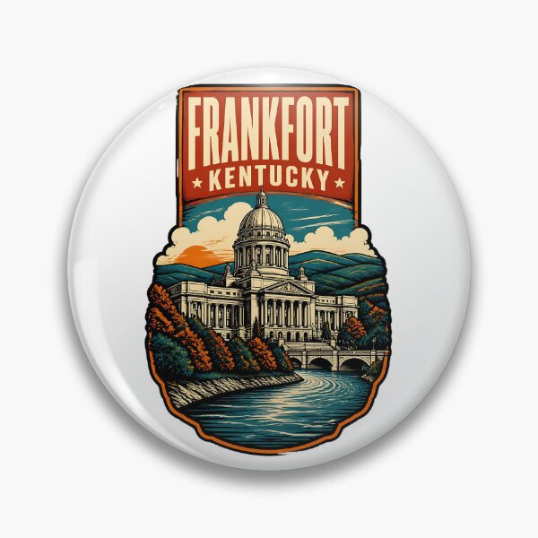 Item preview, Frankfort, Kentucky USA Vintage Travel Tourism Art designed and sold by TravelersGems.