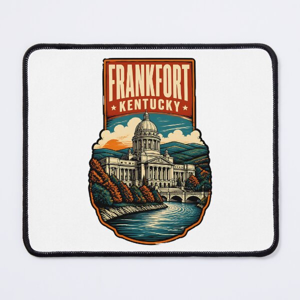 Item preview, Frankfort, Kentucky USA Vintage Travel Tourism Art designed and sold by TravelersGems.