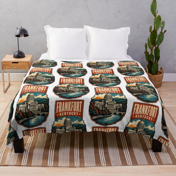 Item preview, Frankfort, Kentucky USA Vintage Travel Tourism Art designed and sold by TravelersGems.
