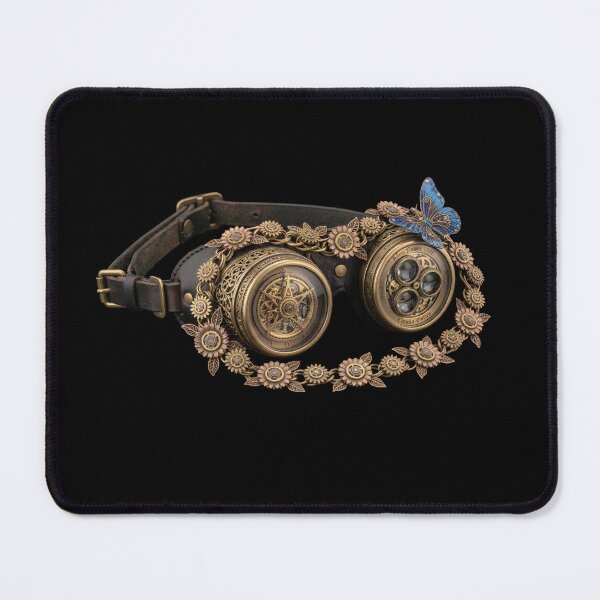 Item preview, Steampunk Goggles with Sunflower Garland and Blue Butterfly designed and sold by SilentFlower.