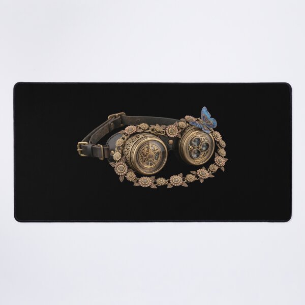 Item preview, Steampunk Goggles with Sunflower Garland and Blue Butterfly designed and sold by SilentFlower.