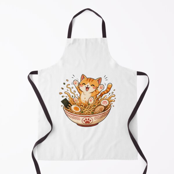 Item preview, Cute Cat Eating Ramen Funny Kawaii Japanese Noodles designed and sold by AMICO77.