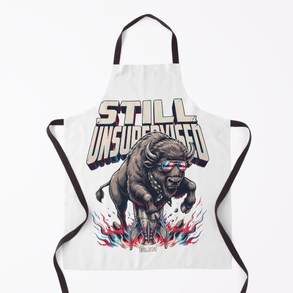 Item preview, Camiseta retro patriótica Still Unsupervised Leaping Bison Rocket v1 designed and sold by DarylWelsh2024.