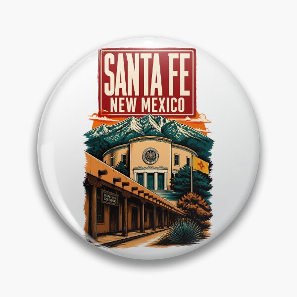 Item preview, Santa Fe, New Mexico USA Vintage Travel Tourism Art designed and sold by TravelersGems.
